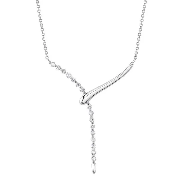 14K White Gold Y Drop Necklace Moore Jewelers Laredo, TX