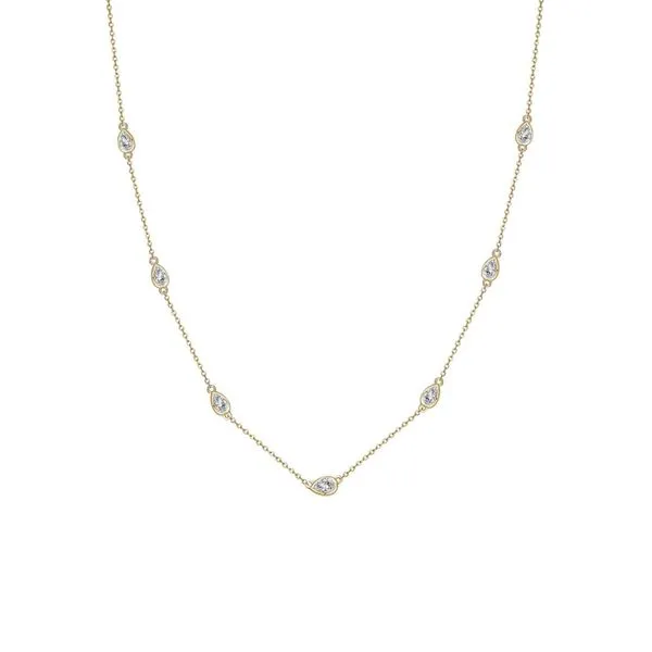 14K Yellow Gold Diamonds By The Yard Necklace Moore Jewelers Laredo, TX