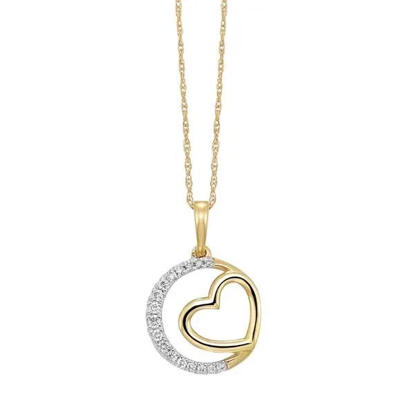 10K Yellow Gold Open Heart Necklace Moore Jewelers Laredo, TX