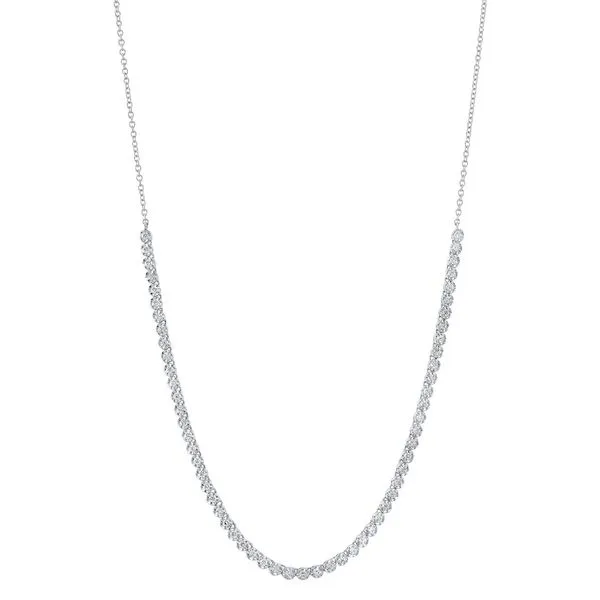 14K White Gold Diamond Tennis Necklace Moore Jewelers Laredo, TX