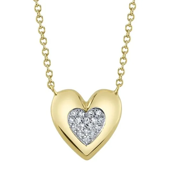 14K Yellow Gold Heart Necklace Moore Jewelers Laredo, TX