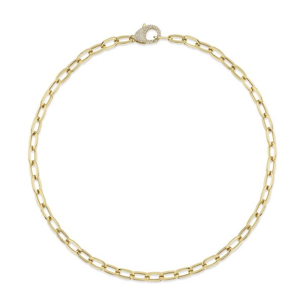 14K Yellow Gold Oval Paper Clip Link Necklace Moore Jewelers Laredo, TX