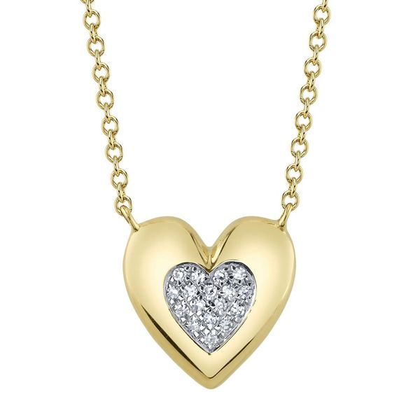 14K Yellow Gold Heart Necklace Moore Jewelers Laredo, TX