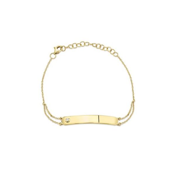 14K Yellow Gold ID Bar Bracelet Moore Jewelers Laredo, TX