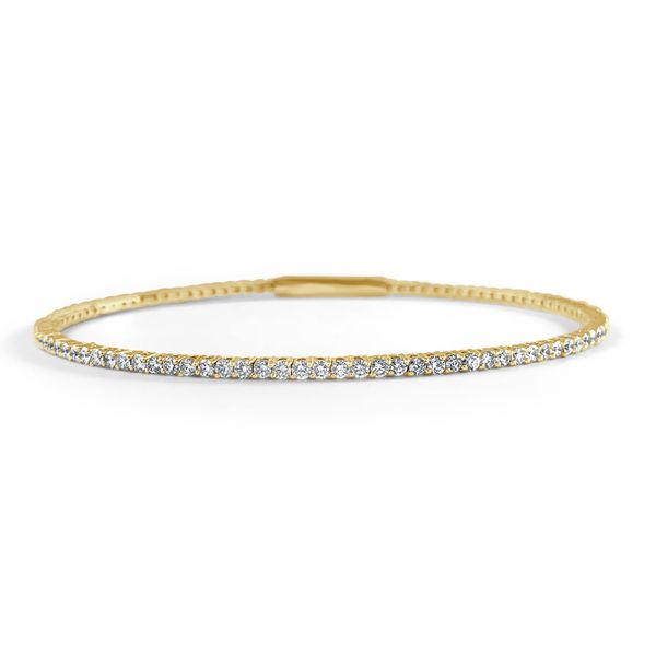 18K Yellow Gold Flex Diamond Bangle Bracelet Moore Jewelers Laredo, TX