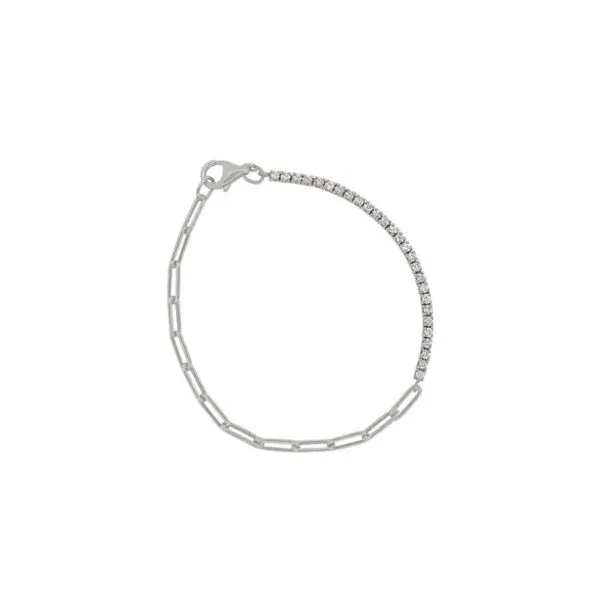 14K White Gold Diamond Bracelet Moore Jewelers Laredo, TX