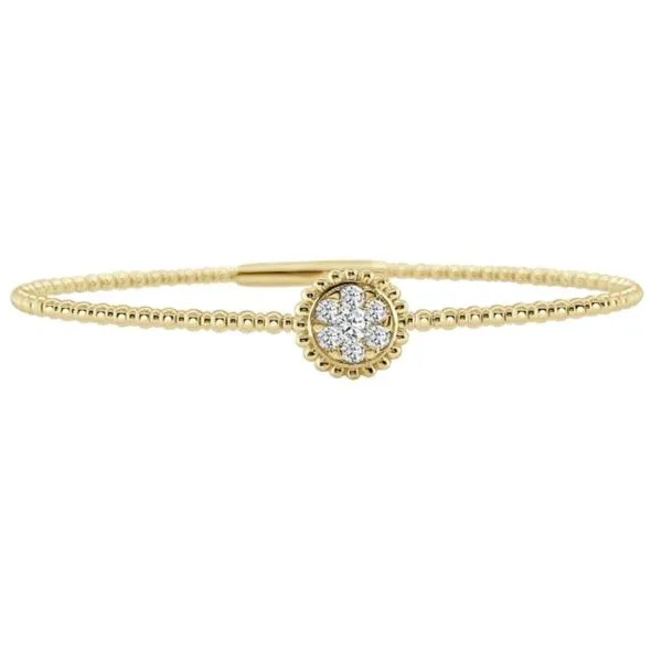 14K Yellow Gold Circle Bangle Bracelet Moore Jewelers Laredo, TX