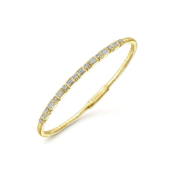 14K Yellow Gold Flex Bangle Bracelet Moore Jewelers Laredo, TX