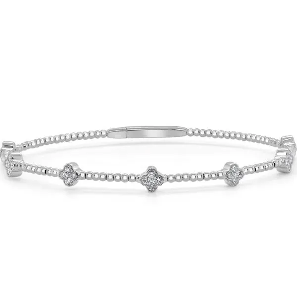 14K White Gold 5-Station Diamond Bracelet Moore Jewelers Laredo, TX
