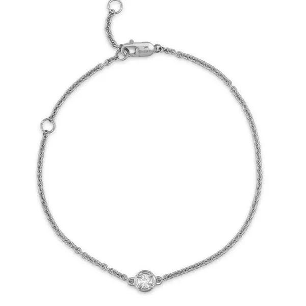 14K White Gold Round Diamond Bracelet Moore Jewelers Laredo, TX