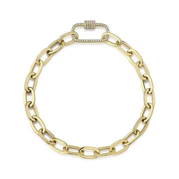14K Yellow Gold Oval Paper Clip Link Fashion Bracelet Moore Jewelers Laredo, TX