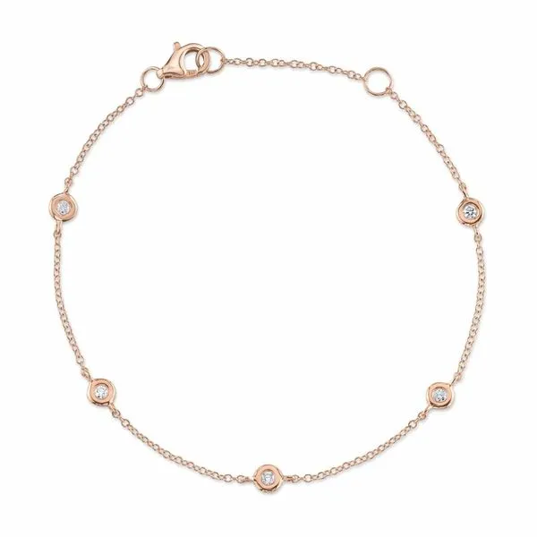 14K Rose Gold Diamonds By The Yard Bracelet Moore Jewelers Laredo, TX