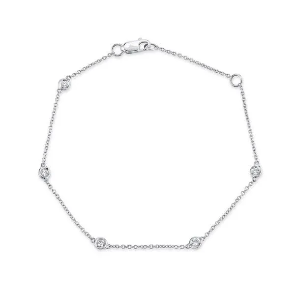 14K White Gold Diamonds By The Yard Bracelet Moore Jewelers Laredo, TX