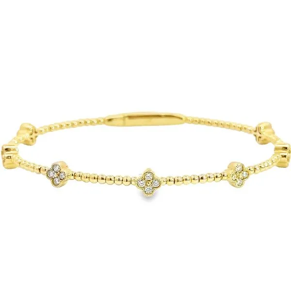 14K Yellow Gold 5-Station Diamond Bracelet Moore Jewelers Laredo, TX