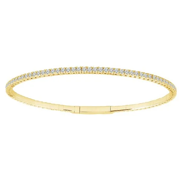 14K Yellow Gold Flex Bangle Bracelet Moore Jewelers Laredo, TX