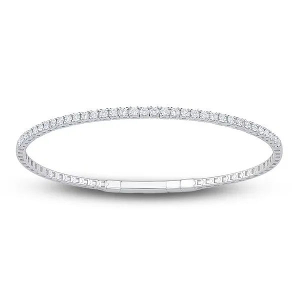14K White Gold Flex Bangle Bracelet Moore Jewelers Laredo, TX