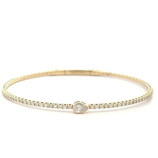14K Yellow Gold Flex Bangle Bracelet Moore Jewelers Laredo, TX