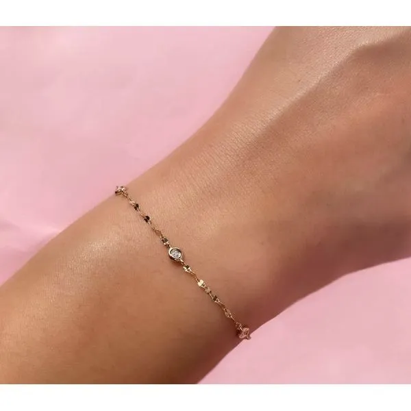 14K Yellow Gold Diamonds By The Yard Bracelet Image 2 Moore Jewelers Laredo, TX