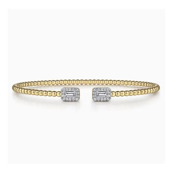 14K Yellow Gold Beaded Bujukan Cuff Bracelet Moore Jewelers Laredo, TX