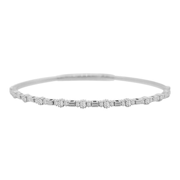 14K White Gold Flex Bangle Bracelet Moore Jewelers Laredo, TX