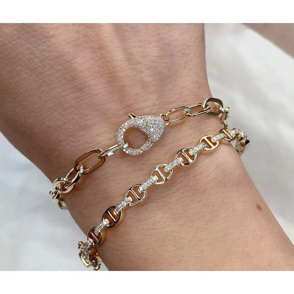 14K Yellow Gold Oval Paper Clip Link Bracelet Image 2 Moore Jewelers Laredo, TX