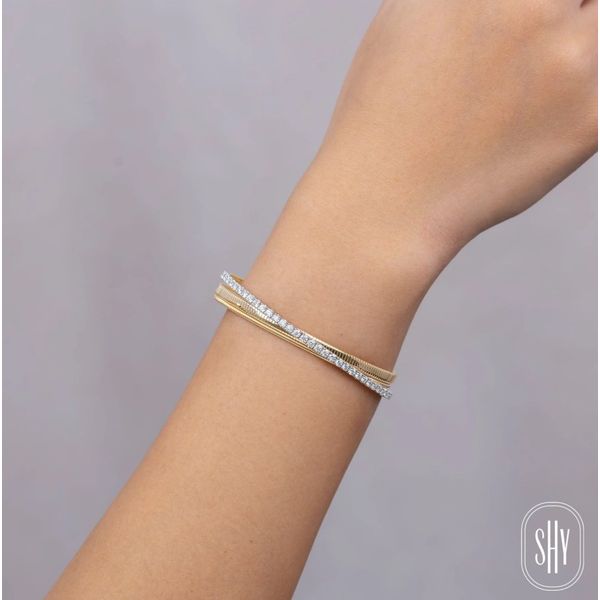 Two Tone Corelli Collection Diamond Bracelet Image 2 Moore Jewelers Laredo, TX