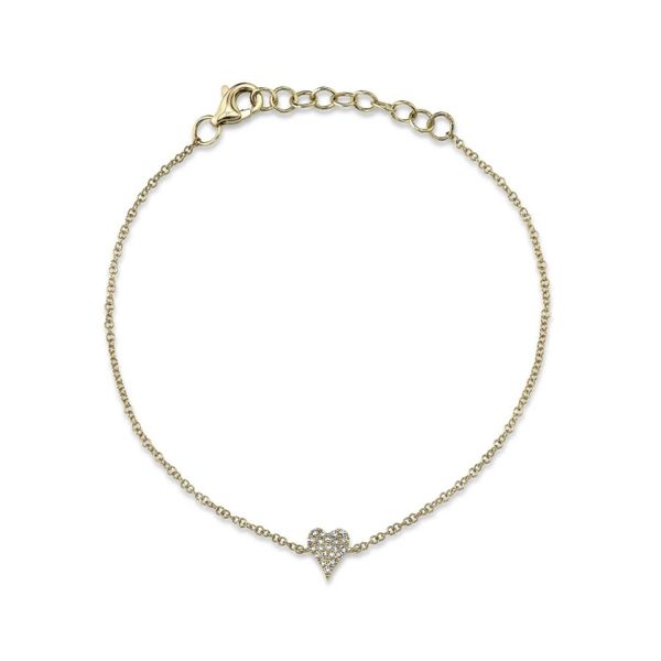 14K Gold Diamond Heart Bracelet Moore Jewelers Laredo, TX