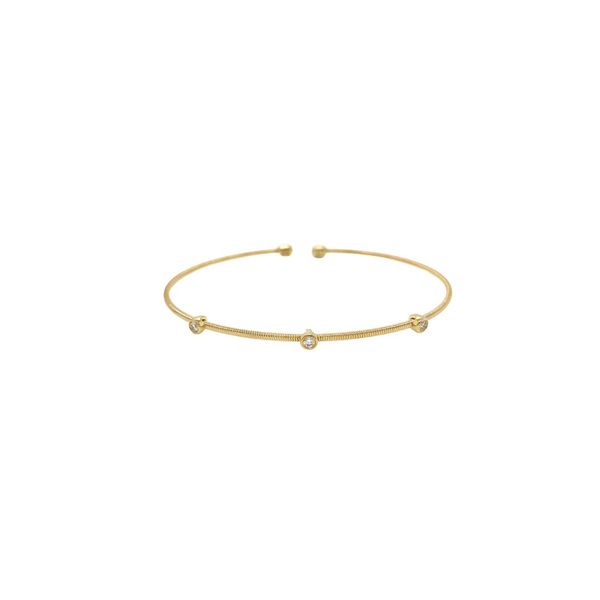 14K Yellow Gold Bezel Diamond Bracelet Moore Jewelers Laredo, TX
