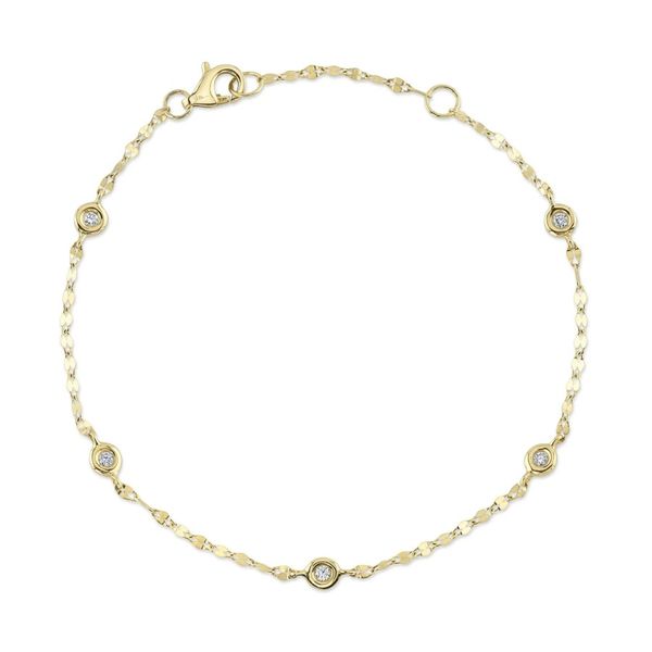 14K Yellow Gold Diamonds By The Yard Bracelet Moore Jewelers Laredo, TX