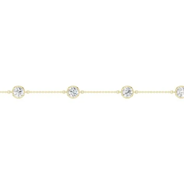14K Yellow Gold Diamonds By the Yard Bracelet Image 2 Moore Jewelers Laredo, TX