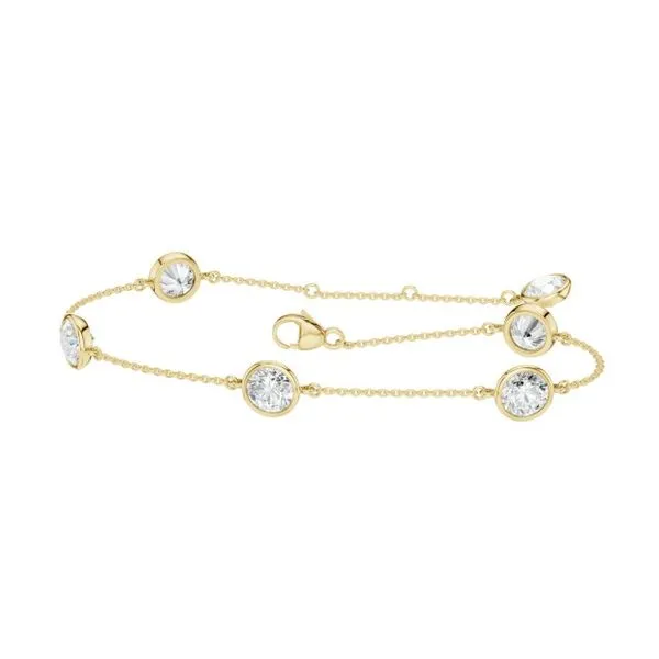 14K Yellow Gold Diamonds By the Yard Bracelet Moore Jewelers Laredo, TX