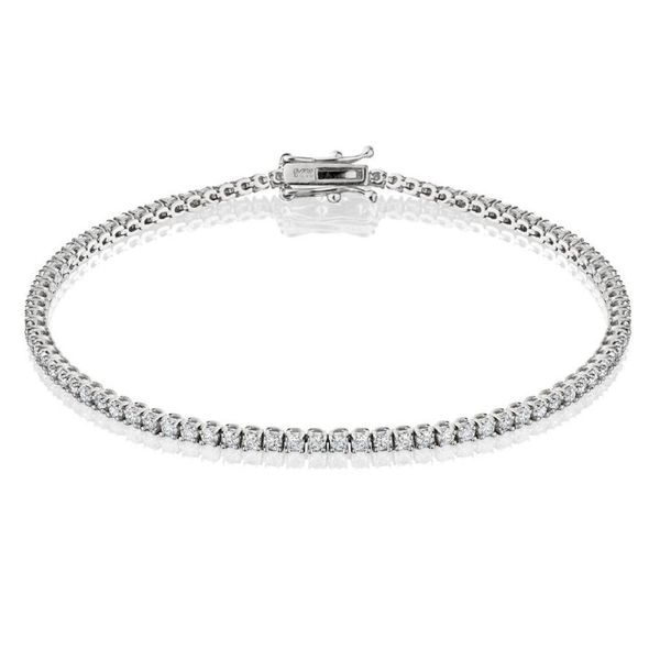 14K White Gold Lab Grown Diamond Tennis Bracelet Moore Jewelers Laredo, TX