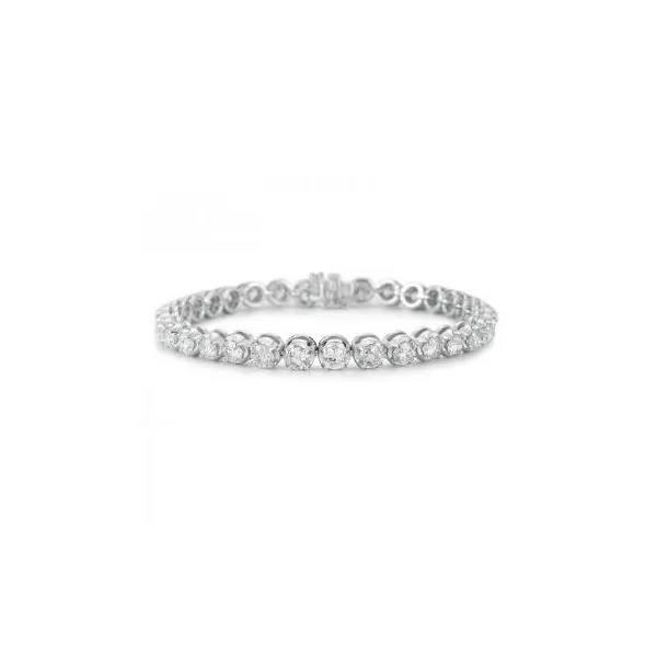 14K White Gold Graduated Tennis Bracelet Moore Jewelers Laredo, TX