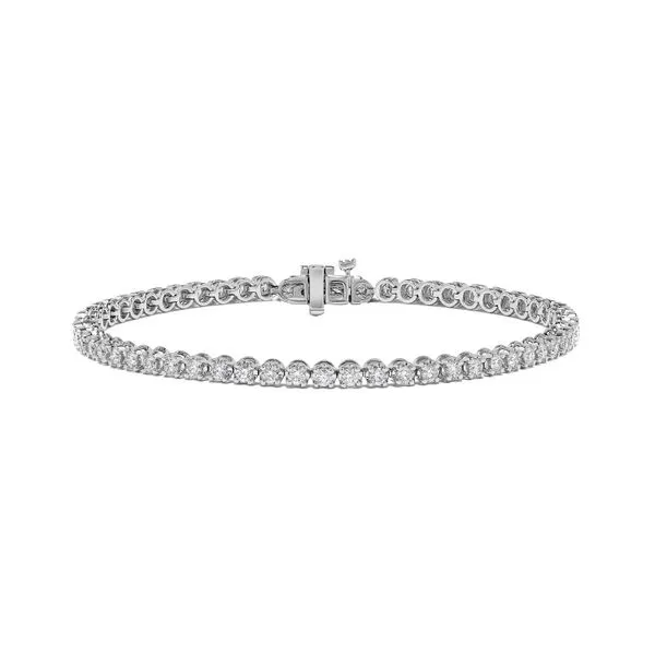 14K White Gold Diamond Tennis Bracelet Moore Jewelers Laredo, TX