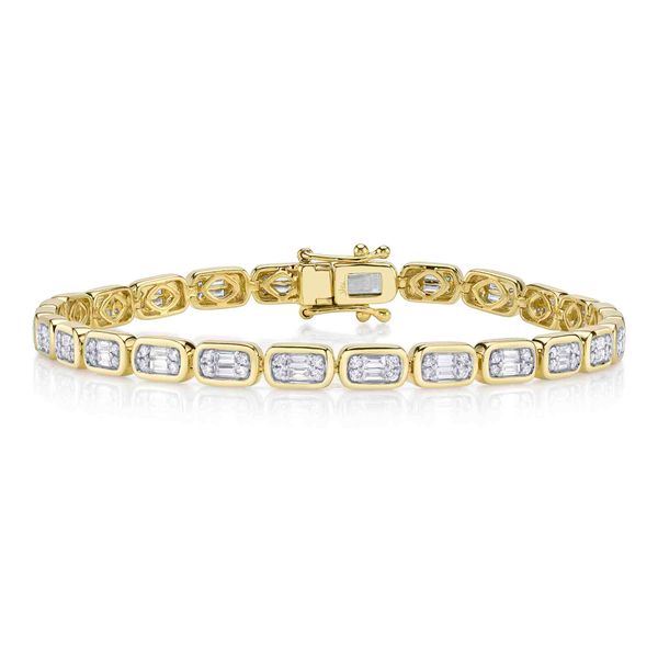 14K Gold Diamond BaguetteTennis Bracelet Moore Jewelers Laredo, TX