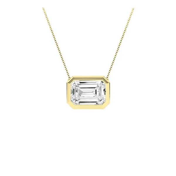 14K Yellow Gold Bezel Lab Grown Diamond Pendant Moore Jewelers Laredo, TX
