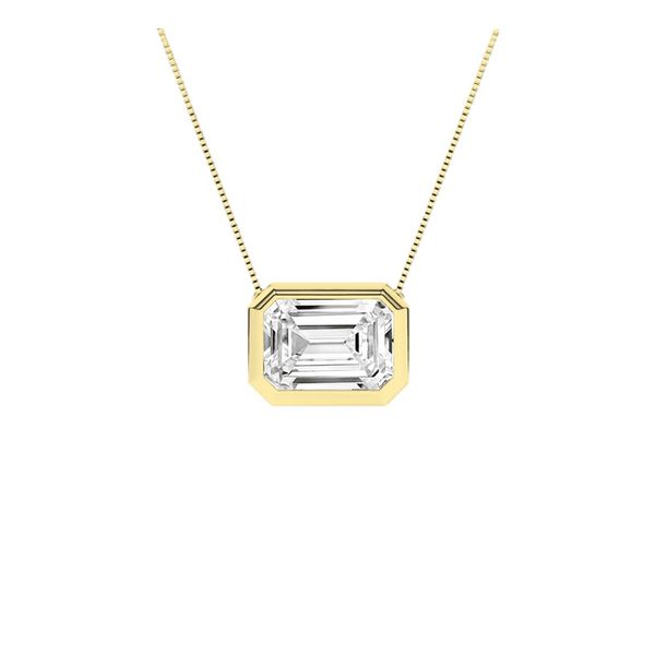 14K Yellow Gold Bezel Lab Grown Diamond Pendant Moore Jewelers Laredo, TX