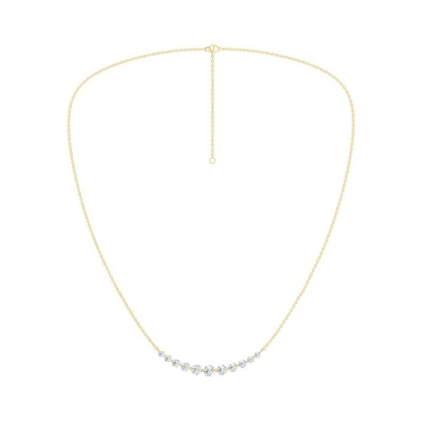 14K Yellow Gold Lab Grown Diamond Bar Necklace Image 2 Moore Jewelers Laredo, TX