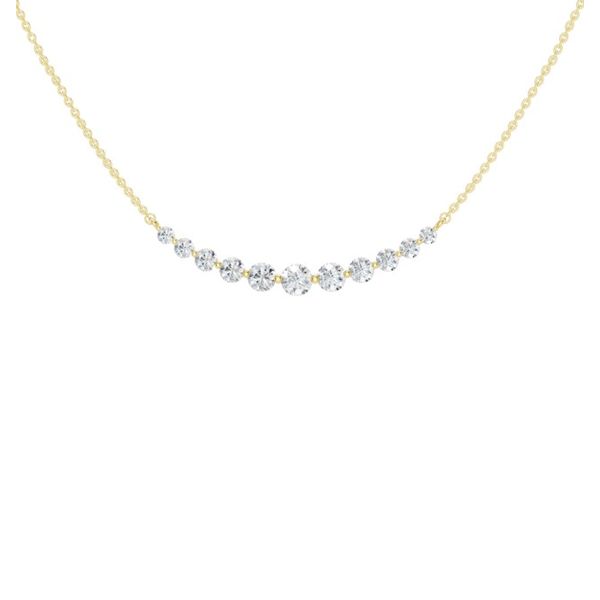 14K Yellow Gold Lab Grown Diamond Bar Necklace Moore Jewelers Laredo, TX