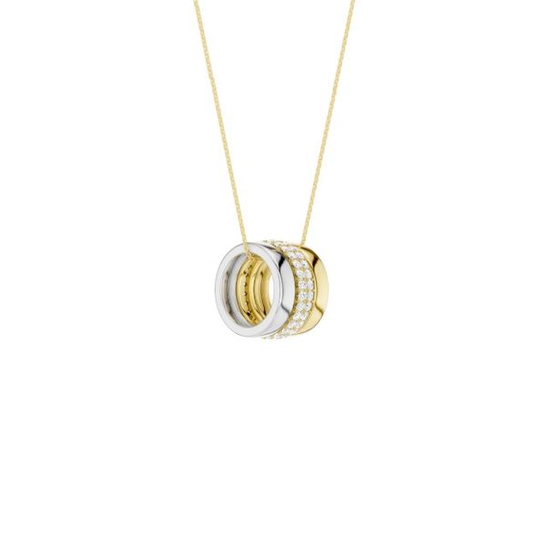 Two Tone 14K Gold Lab Grown Diamond Pendant Image 2 Moore Jewelers Laredo, TX
