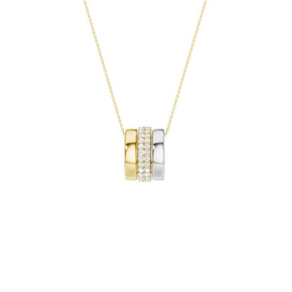 Two Tone 14K Gold Lab Grown Diamond Pendant Moore Jewelers Laredo, TX