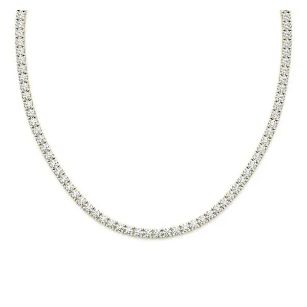 14K Yellow Gold Labgrown Diamond Tennis Necklace Moore Jewelers Laredo, TX