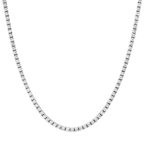 14K White Gold Lab Grown Tennis Necklace Moore Jewelers Laredo, TX