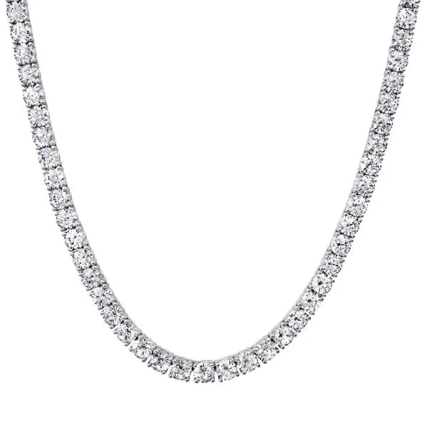 14K White Gold Labgrown Diamond Tennis Necklace Moore Jewelers Laredo, TX