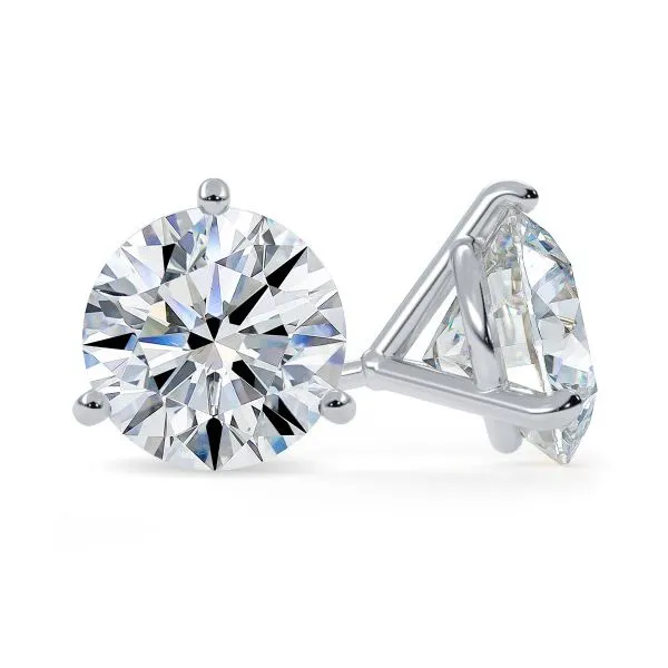 14K White Gold Lab Grown Diamond Stud Earrings Moore Jewelers Laredo, TX