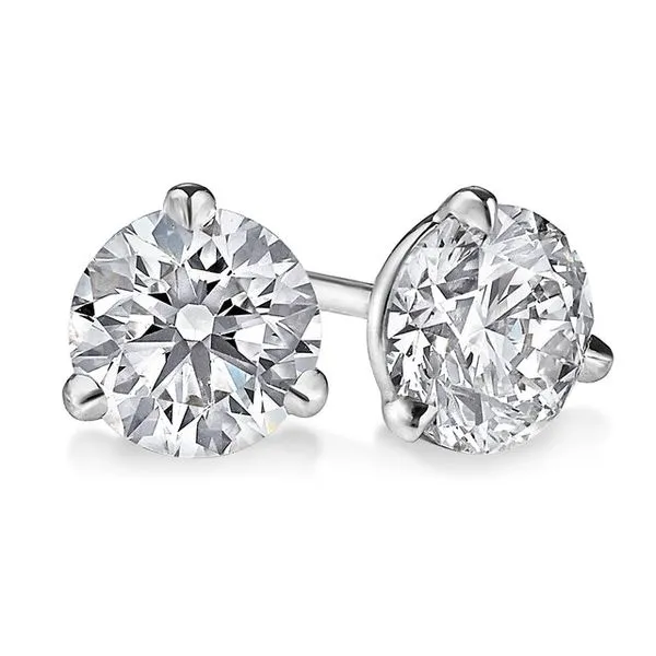 14K White Gold Lab Grown Diamond Studs Moore Jewelers Laredo, TX