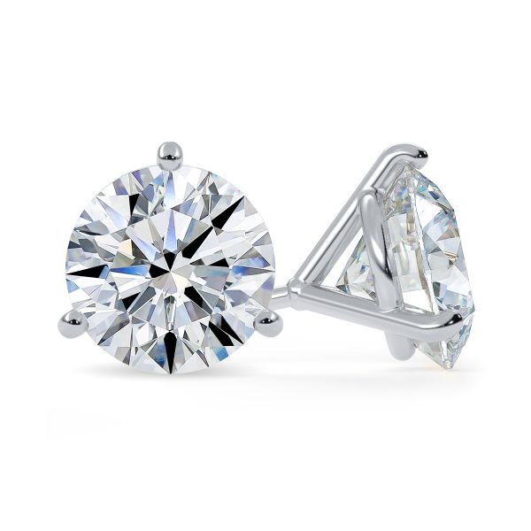 14K White Gold Labgrown Diamond Studs Moore Jewelers Laredo, TX