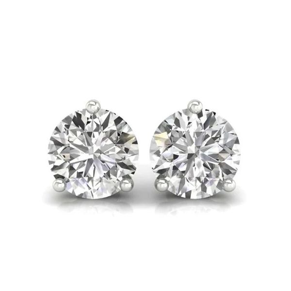 14K White Gold Labgrown Diamond Studs Moore Jewelers Laredo, TX
