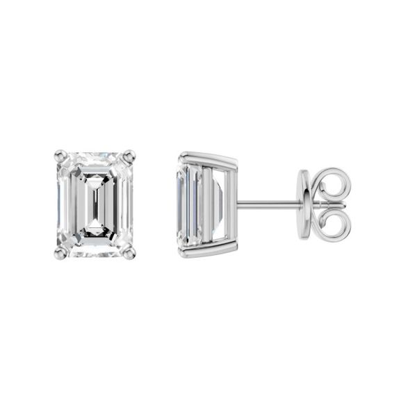 14K White Gold Lab Grown Diamond Studs Image 2 Moore Jewelers Laredo, TX