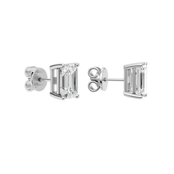 14K White Gold Lab Grown Diamond Studs Image 3 Moore Jewelers Laredo, TX
